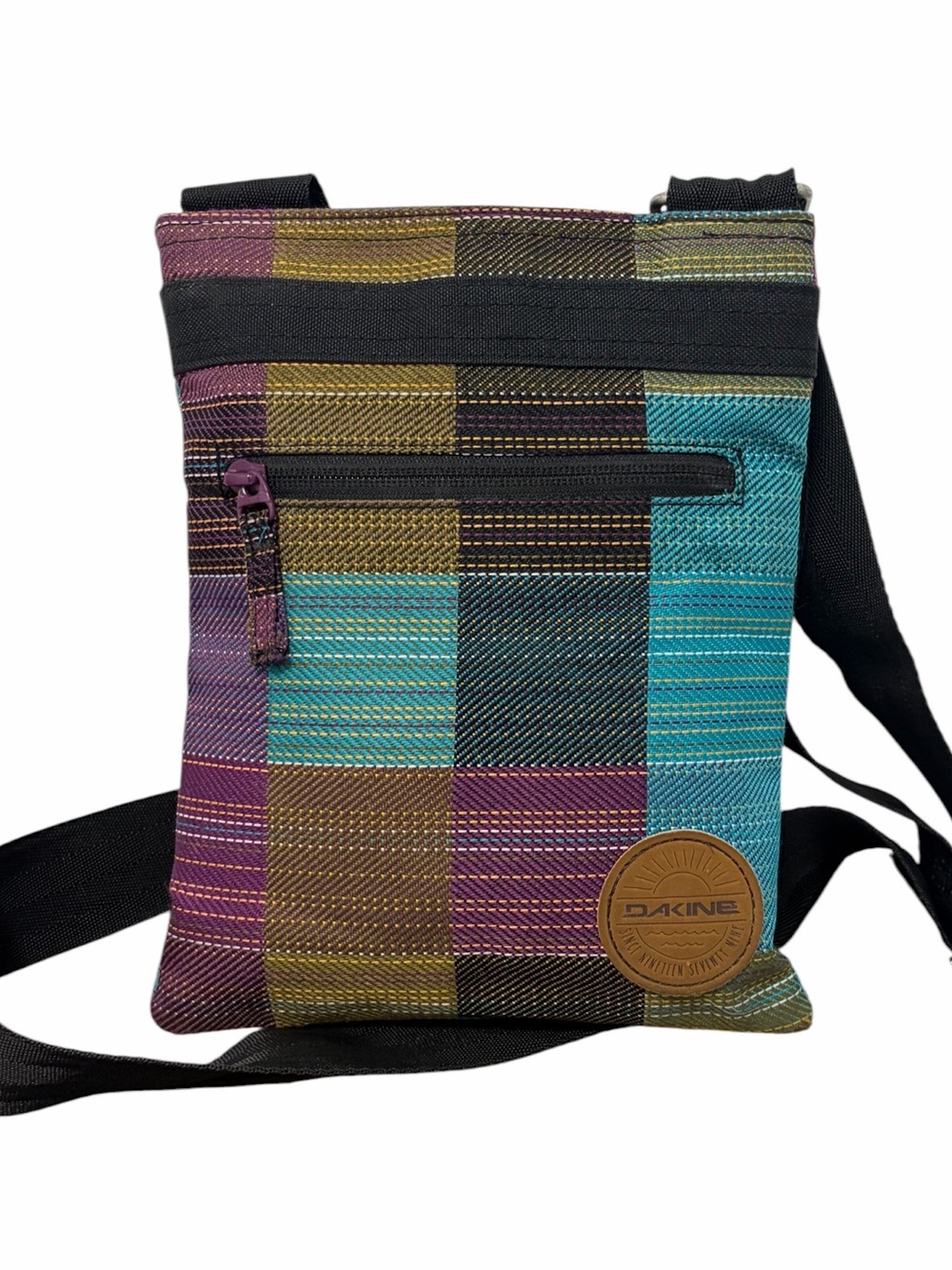 Dakine Jive Blue Green Purple Plaid Crossbody Shoulder Bag - NWOT